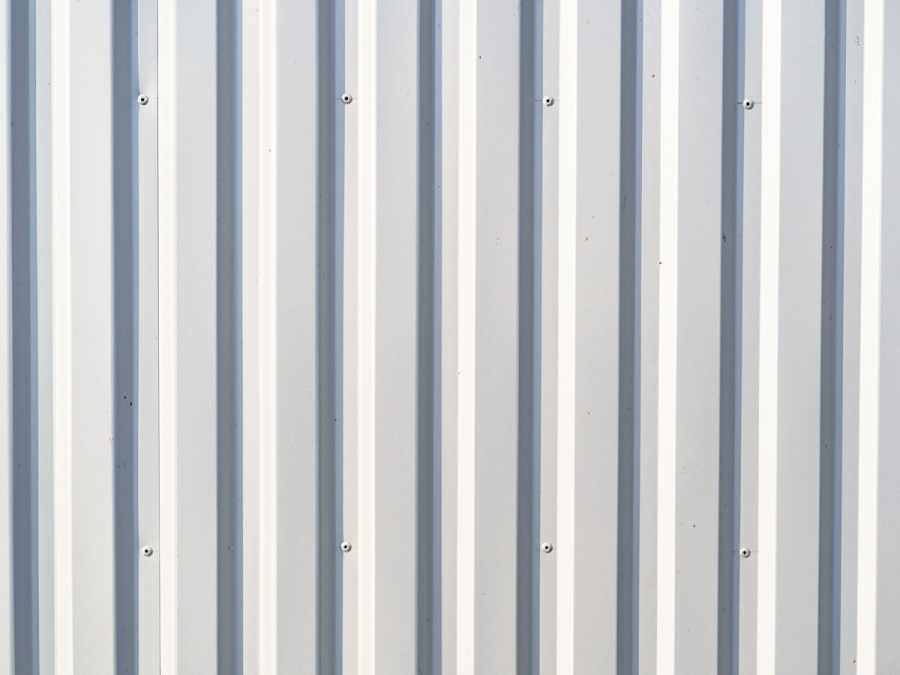 Забор из профнастила KL-10004, серебро